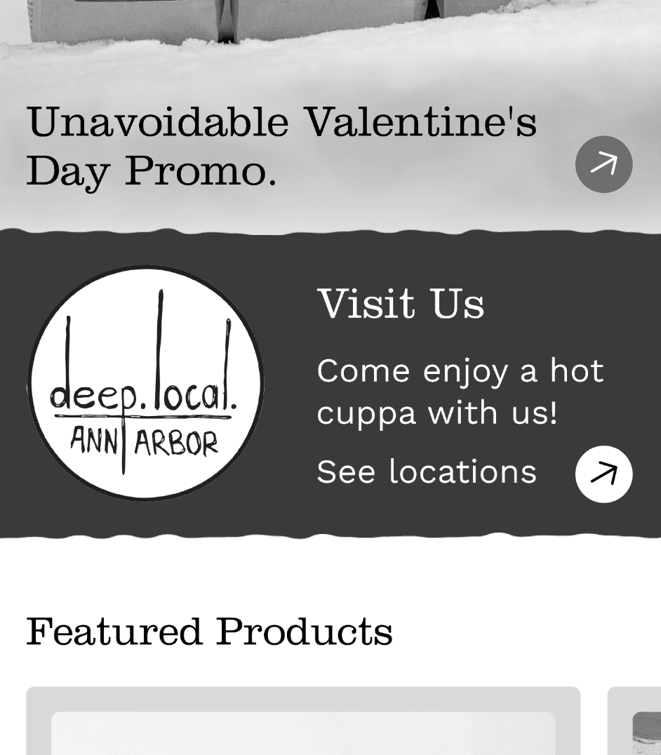Personal copy on homepage