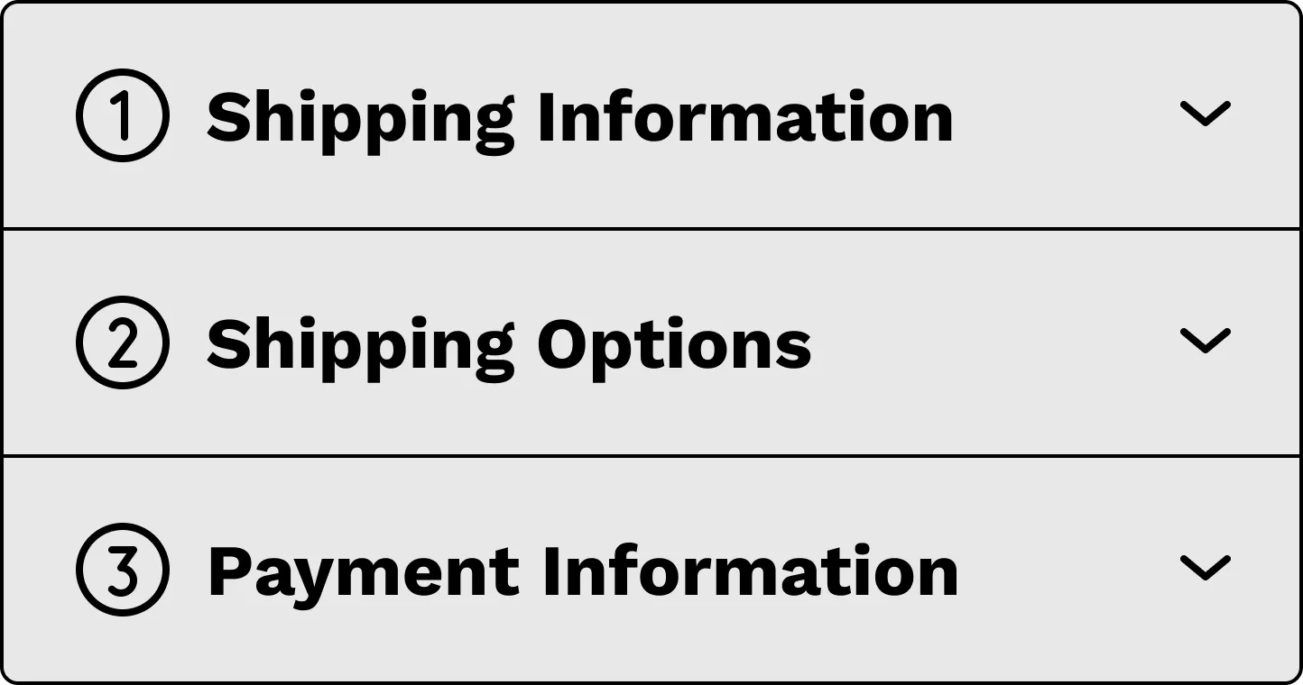 Collapsible checkout